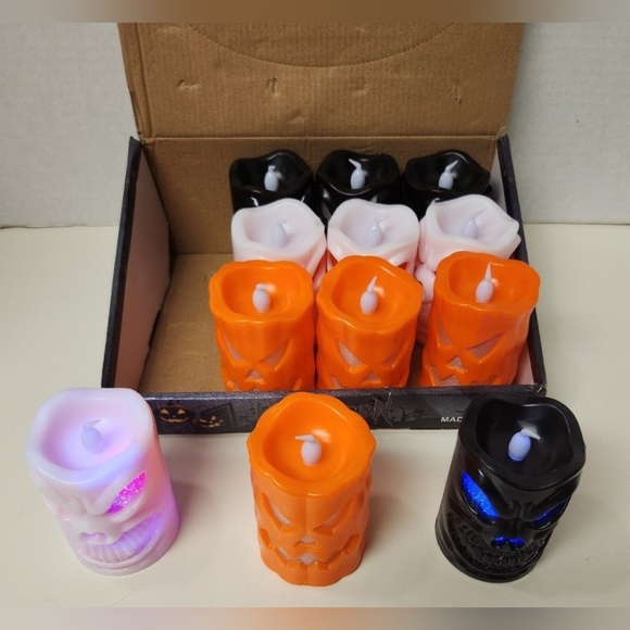 Halloween Flameless Candles with RGB Color Changing Lights - Picture 2 of 5